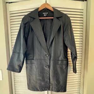 Vintage Savannah Black Leather Jacket - Size Small